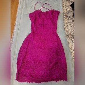 Guess pink lace dress